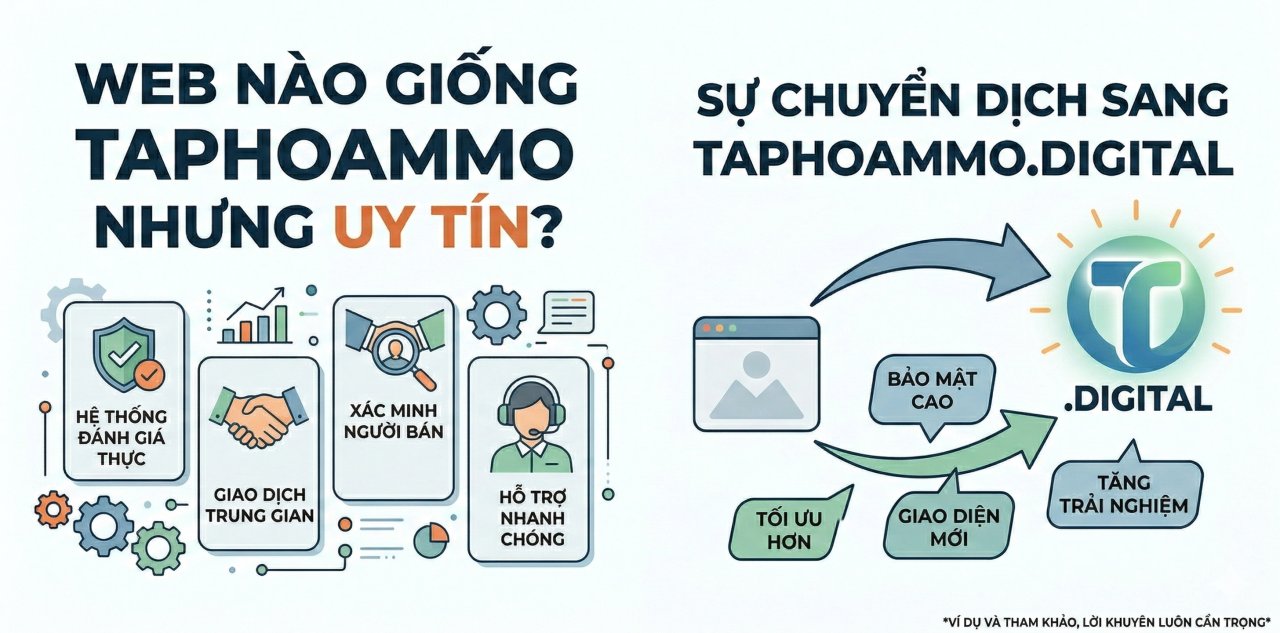 Web Nào Giống Taphoammo Nhưng Uy Tín? Sự Chuyển Dịch Sang Taphoammo.digital