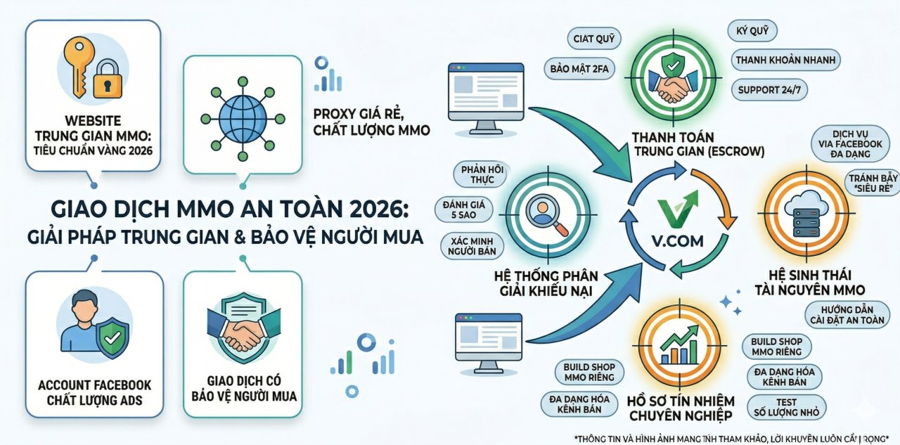 Web trung gian MMO có bảo vệ người mua: Giải pháp giao dịch an toàn 2026