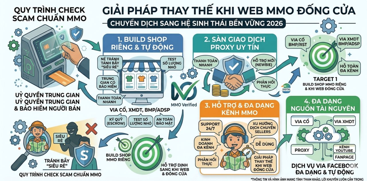 Giải pháp thay thế khi web MMO đóng cửa: Chuyển dịch sang hệ sinh thái bền vững