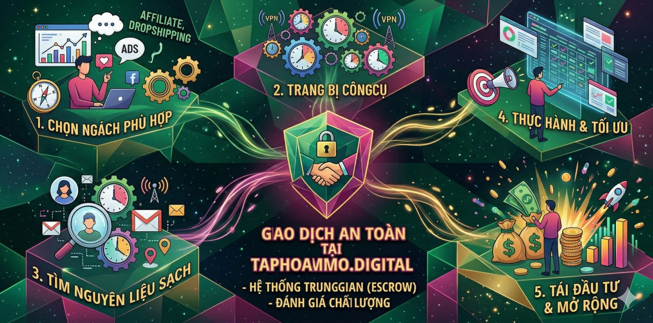 Cách tham gia MMO cho người mới: Cẩm nang khởi nghiệp online an toàn 2026