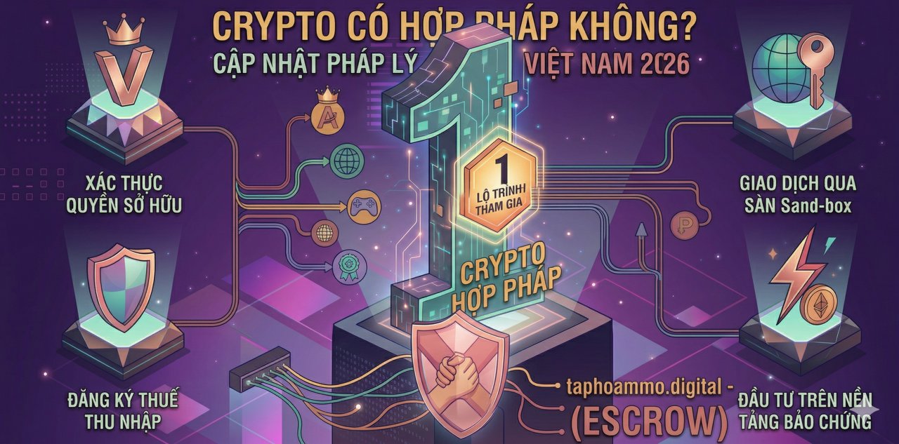Crypto có hợp pháp không? Cập nhật khung pháp lý Việt Nam 2026