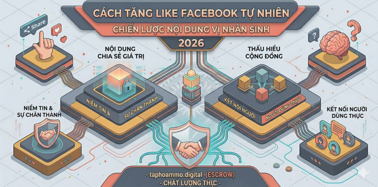 Cách tăng Like Facebook tự nhiên 2026: Chiến lược nội dung "Vị nhân sinh"