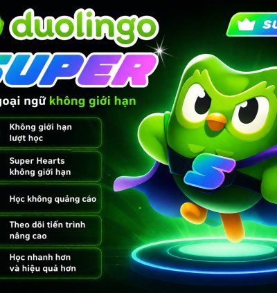 Duolingo Super 1 Tháng  – Tài Khoản Cá Nhân